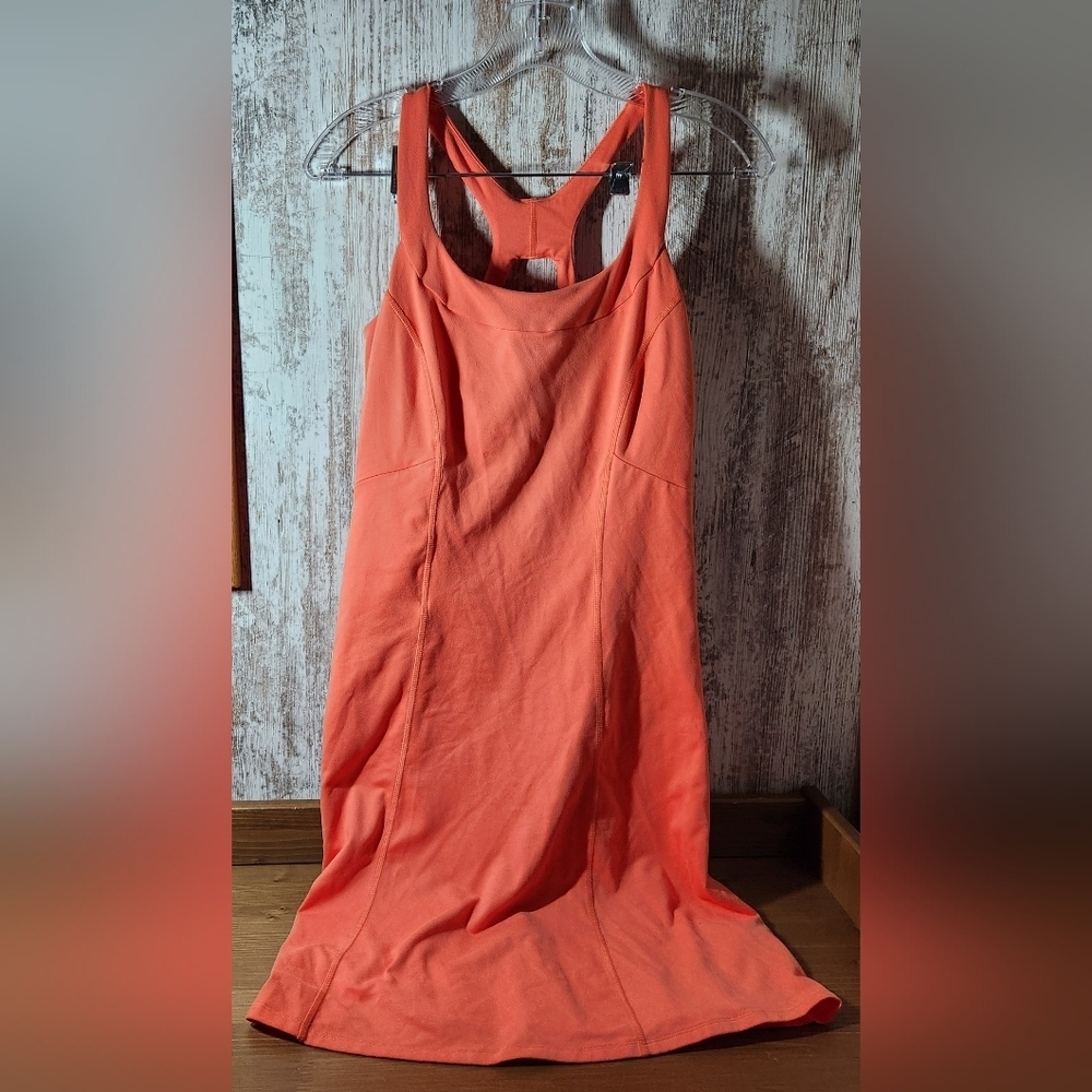 The North Face Orange Coral Mini Athletic Tank Sports Dress Built-in Bra